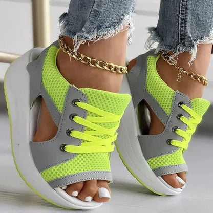 Comfortable High Heel Cutout Sandals with Soft Insoles - Ortekor