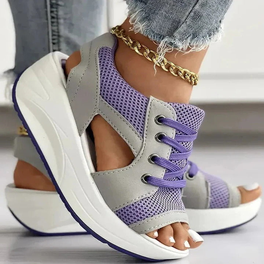 Comfortable High Heel Cutout Sandals with Soft Insoles