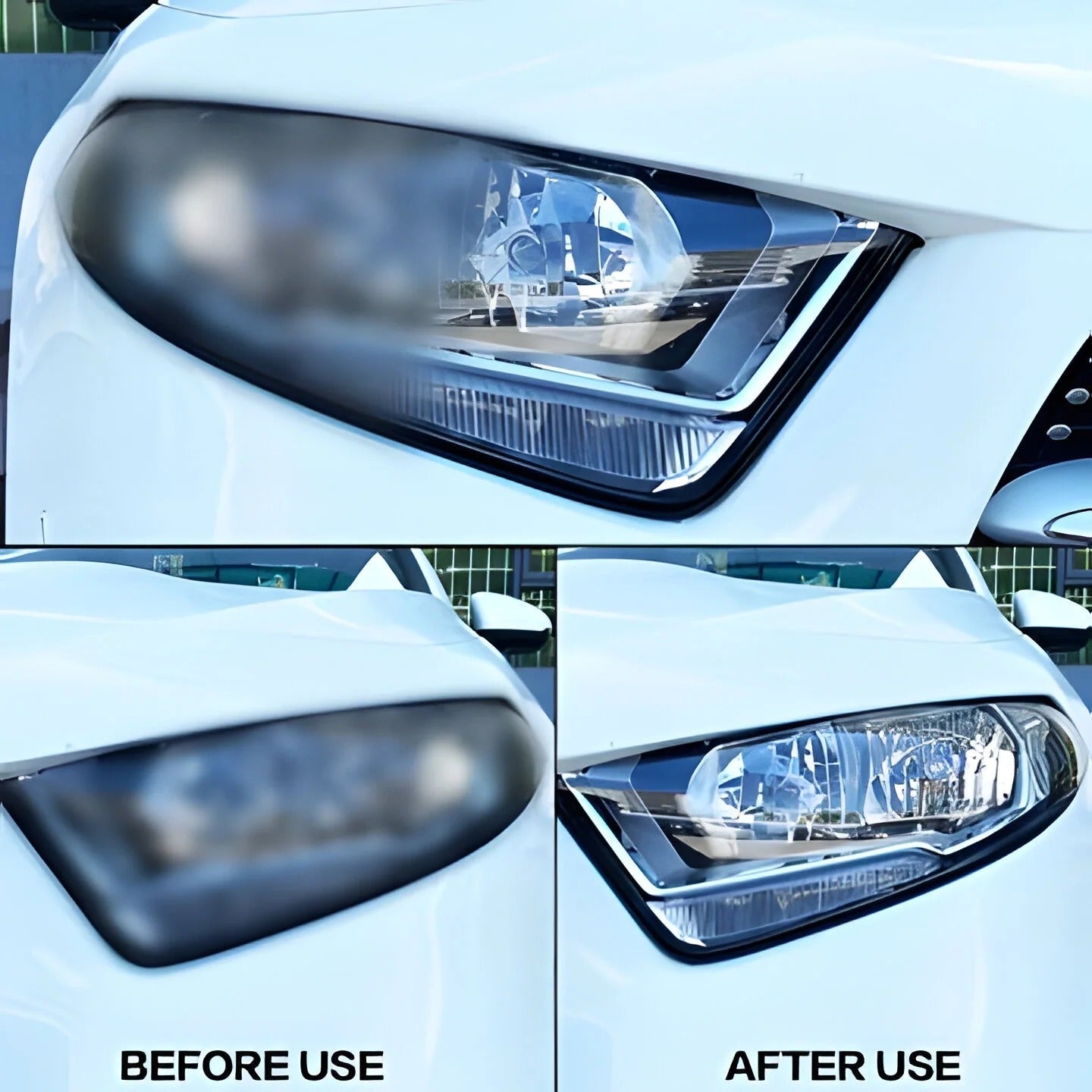 Car Headlight Repair Kit with Polish and Buffing Pads
