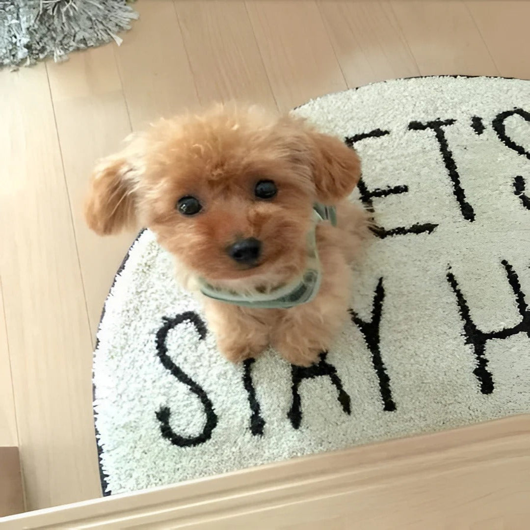 Cuddly Soft Stuffed Dog with Weighted Bottom