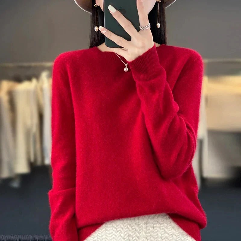 Soft Merino Wool Crew Neck Sweater