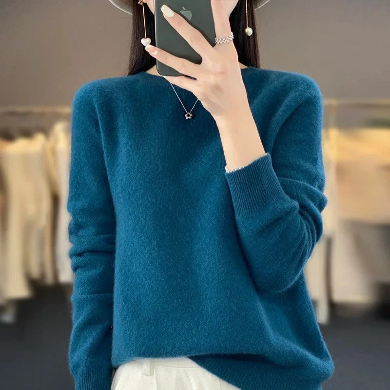 Soft Merino Wool Crew Neck Sweater