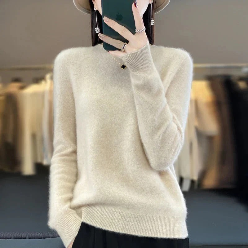 Soft Merino Wool Crew Neck Sweater