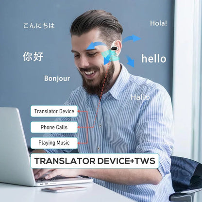 Smart Bluetooth Earbuds with Voice Translator App