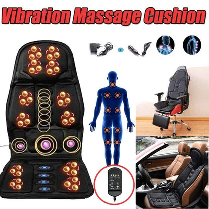 Heated Massage Seat Cushion for Lower Back Relief