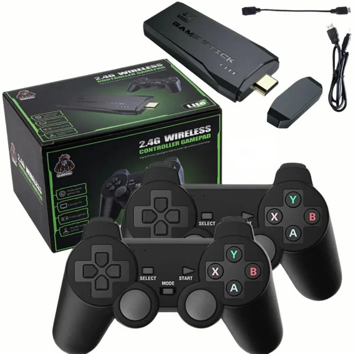 Compact Gaming Console with 64GB and 2 Wireless Controllers - Ortekor
