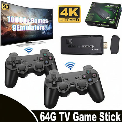 Compact Gaming Console with 64GB and 2 Wireless Controllers
