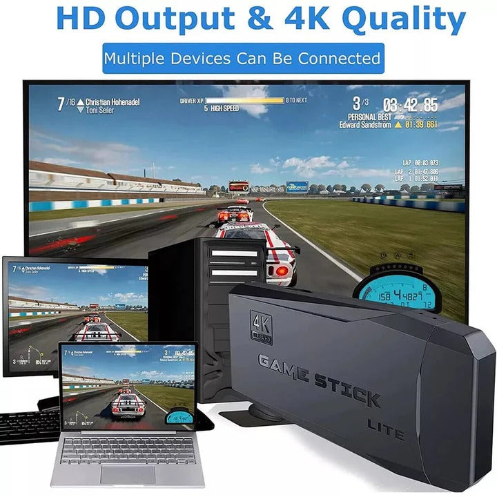 Compact Gaming Console with 64GB and 2 Wireless Controllers