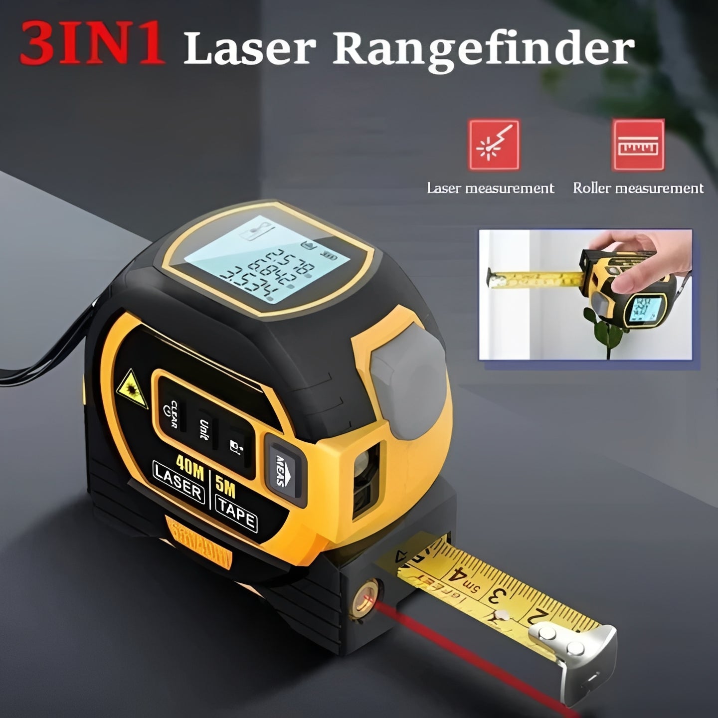 Accurate Distance Laser Measure with IR Sensor