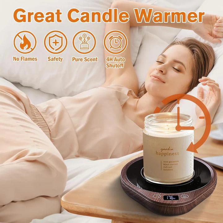 Heated Coffee Mug Warmer with Adjustable Heat Plate