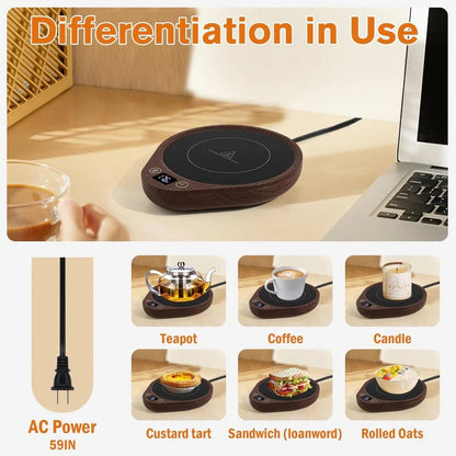Heated Coffee Mug Warmer with Adjustable Heat Plate