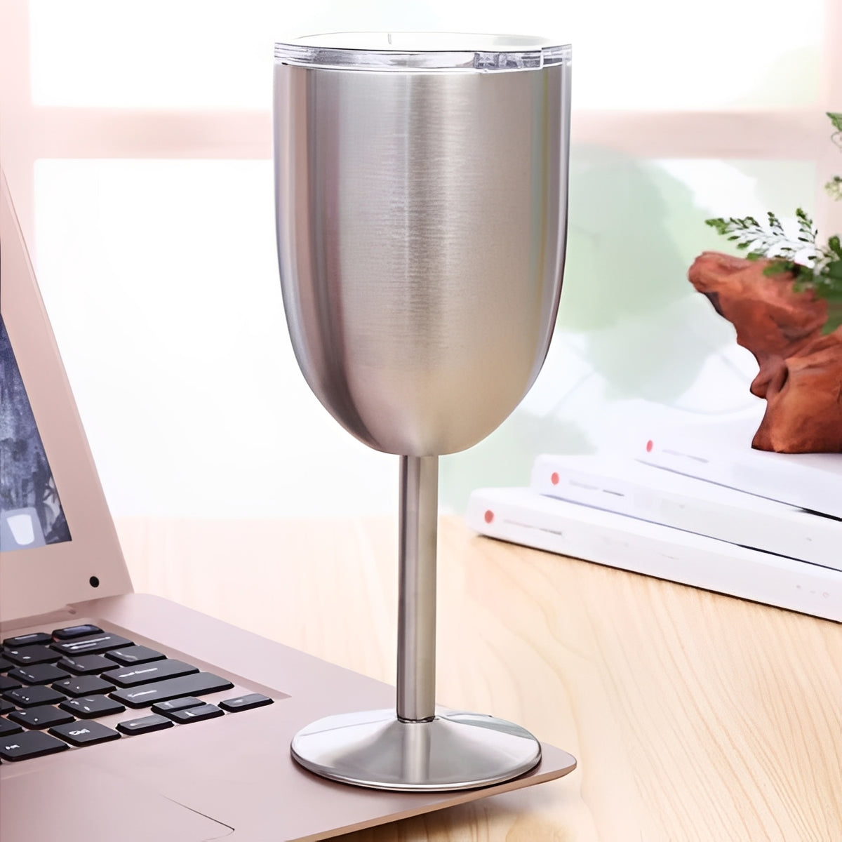 Double Wall Insulated Wine Cup with Tight Lid