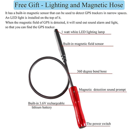 Compact RF Spy Detector with Audio, LED, and Vibe Alerts