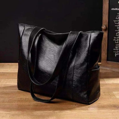 Classic Genuine Leather Tote Handbag