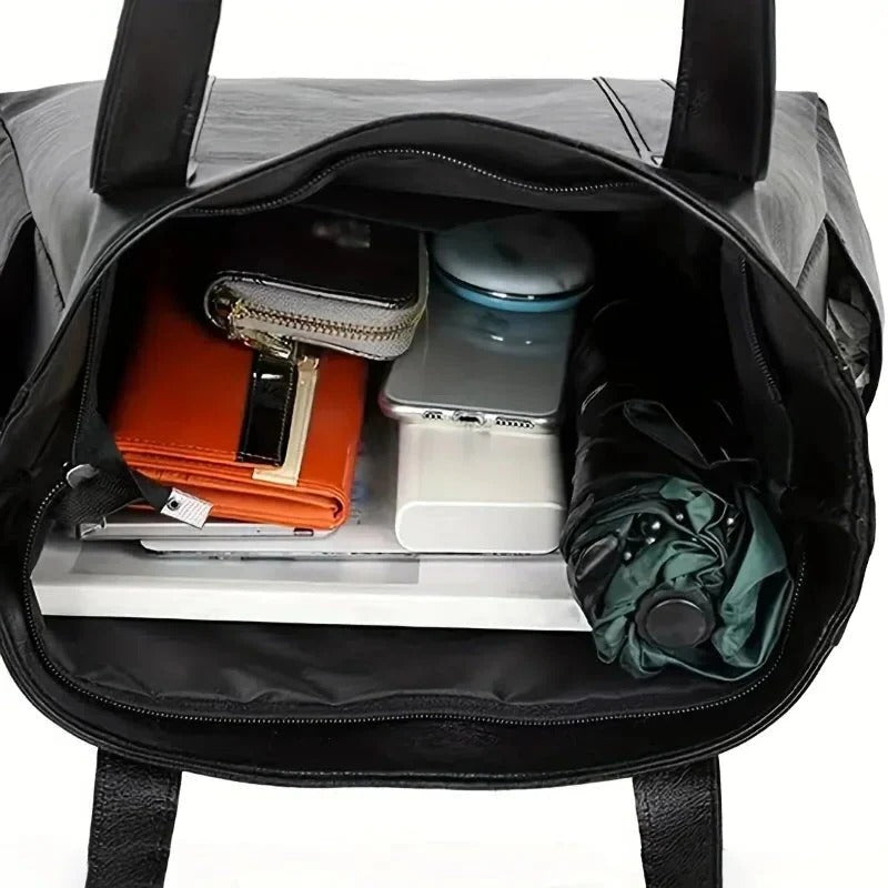 Classic Genuine Leather Tote Handbag
