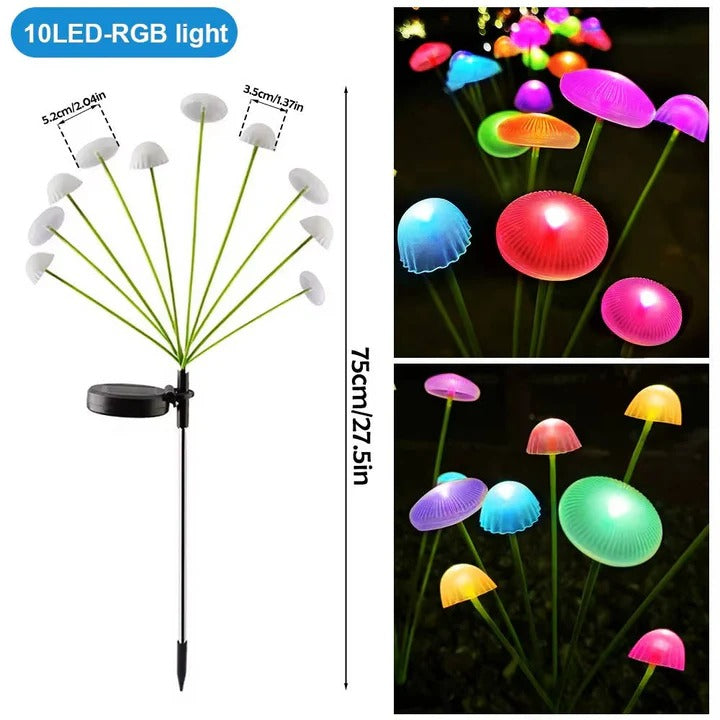 Colorful Outdoor String Jellyfish Lights with Flexible Stem