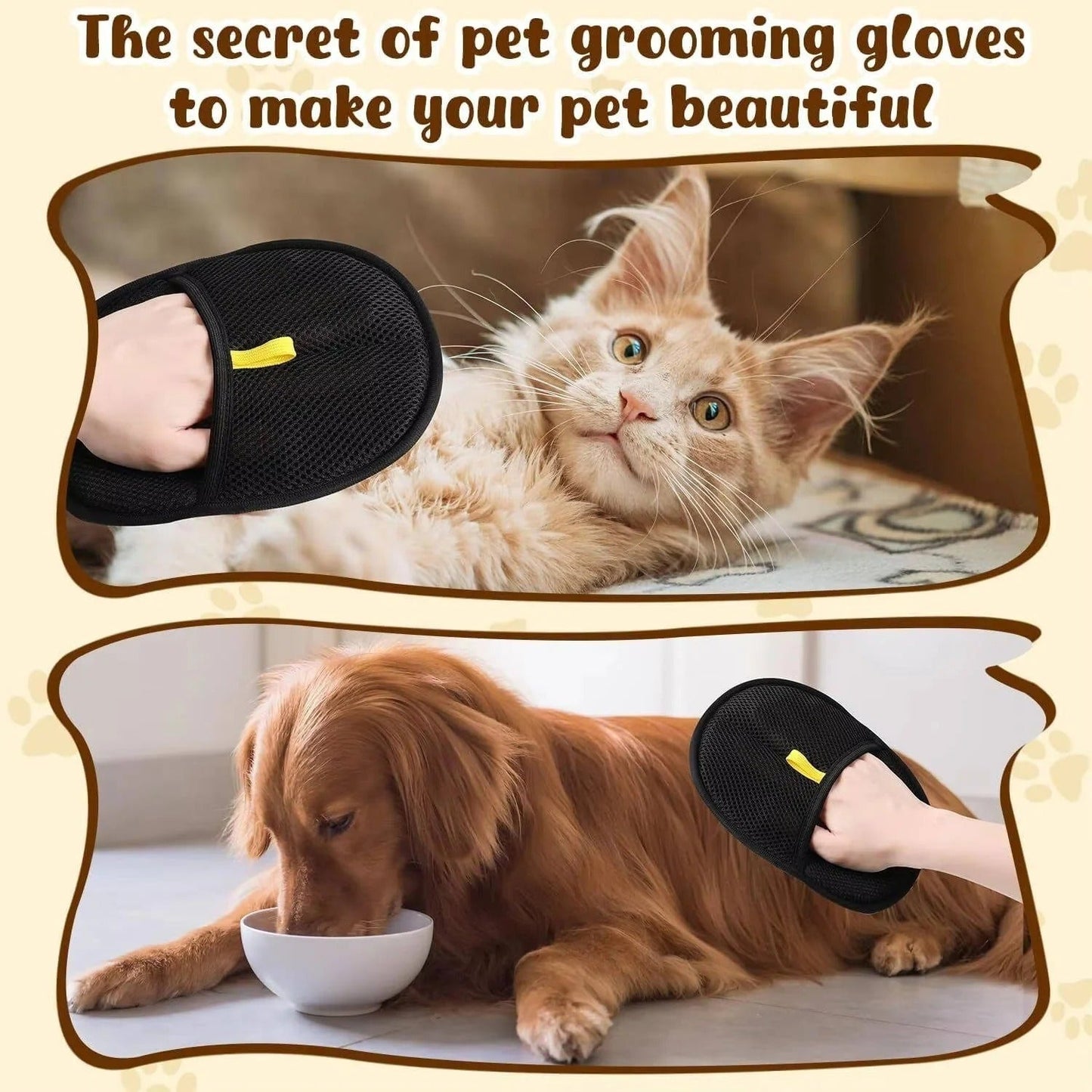 Dog Shedding Grooming Brushes, 2 Pack