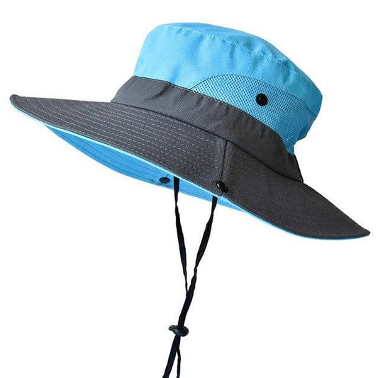 Portable Large Brim Summer Hat with Adjustable Strap - Ortekor