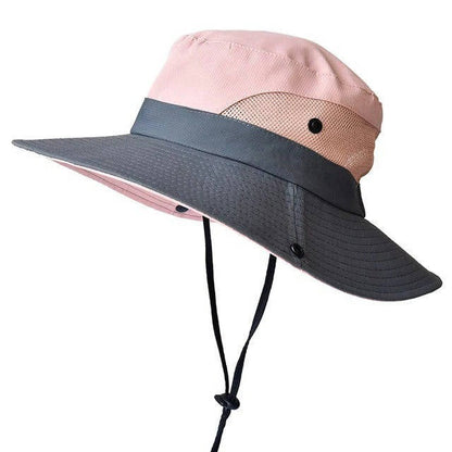 Portable Large Brim Summer Hat with Adjustable Strap