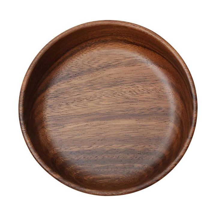 Natural Wooden Serving Bowls for Home Dining, 2 Piece Set