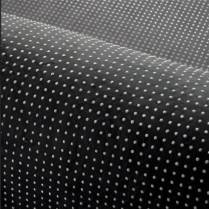 Plush Office Floor Mat with Patterned Middle Section