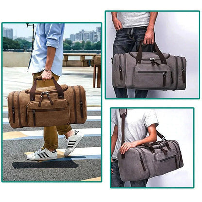 Spacious Cotton Travel Duffel Bag with Extra Room