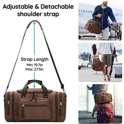 Spacious Cotton Travel Duffel Bag with Extra Room