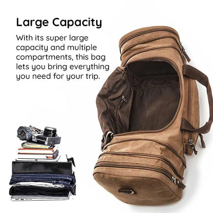 Spacious Cotton Travel Duffel Bag with Extra Room