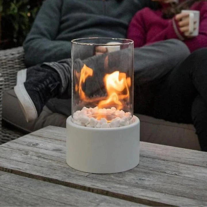Compact Outdoor Fire Pit with Lid and Poker