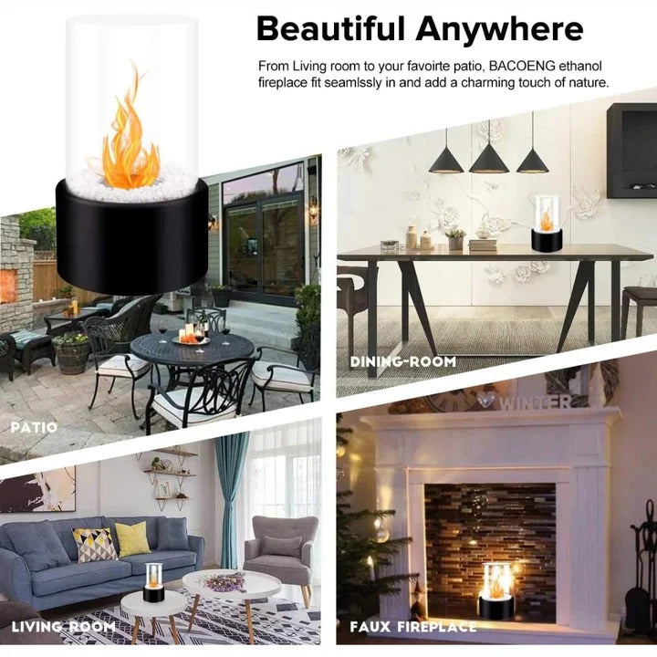 Compact Outdoor Fire Pit with Lid and Poker