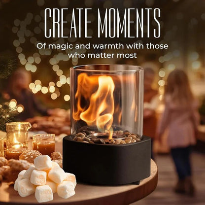 Compact Outdoor Fire Pit with Lid and Poker
