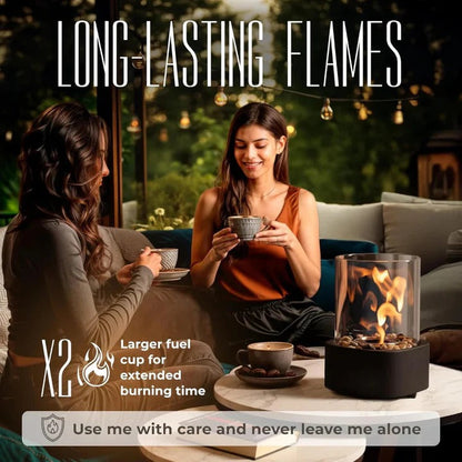 Compact Outdoor Fire Pit with Lid and Poker