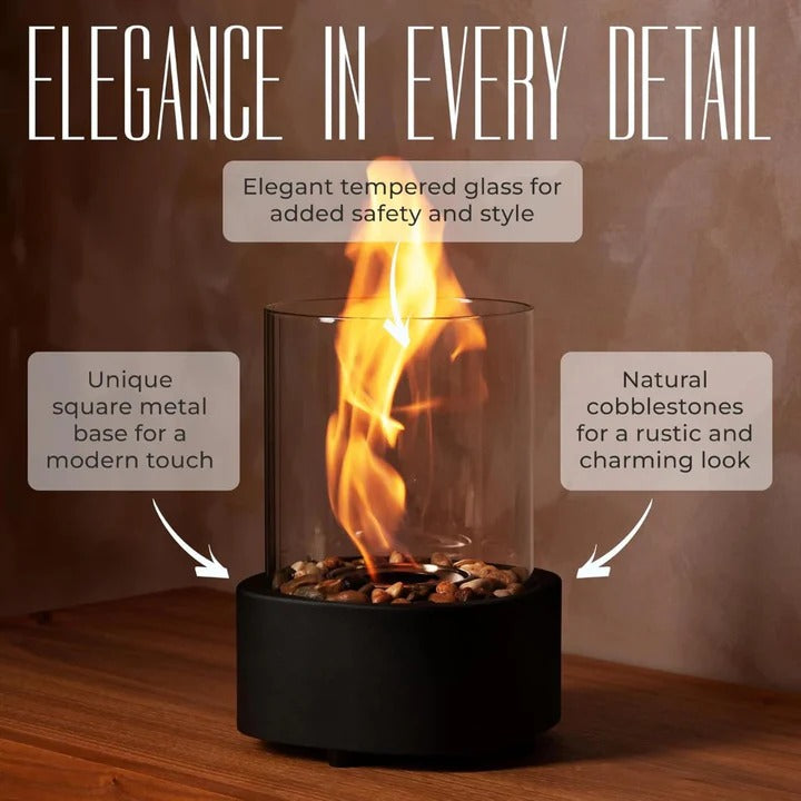Compact Outdoor Fire Pit with Lid and Poker