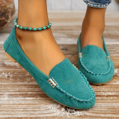 Comfortable Women's Faux Leather Slip On Loafers