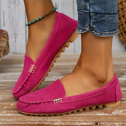 Comfortable Women's Faux Leather Slip On Loafers