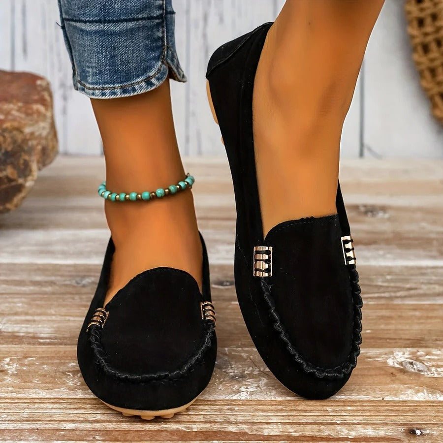 Comfortable Women's Faux Leather Slip On Loafers