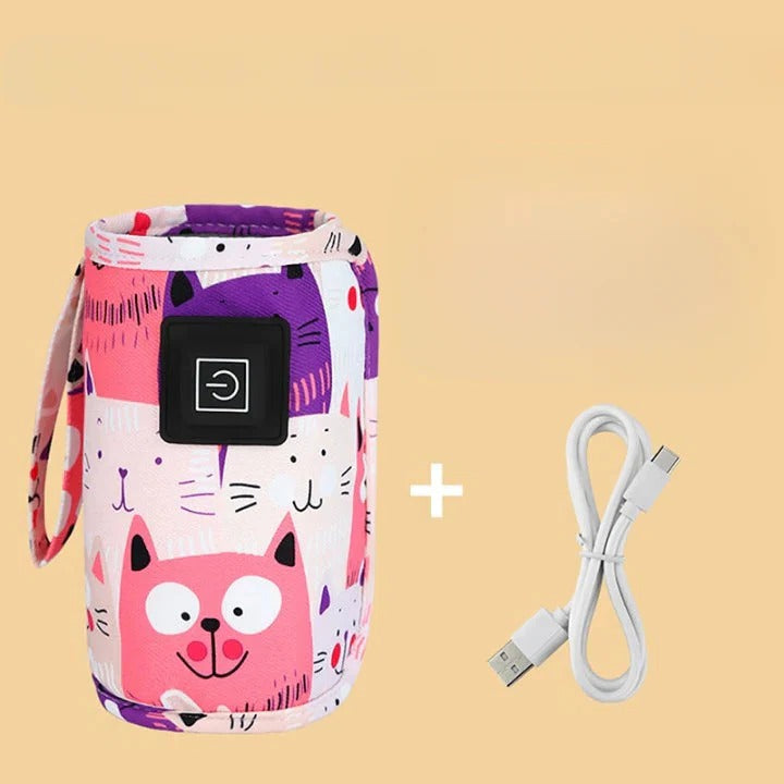 Compact Travel Baby Bottle Heater with 3 Temperature Controls
