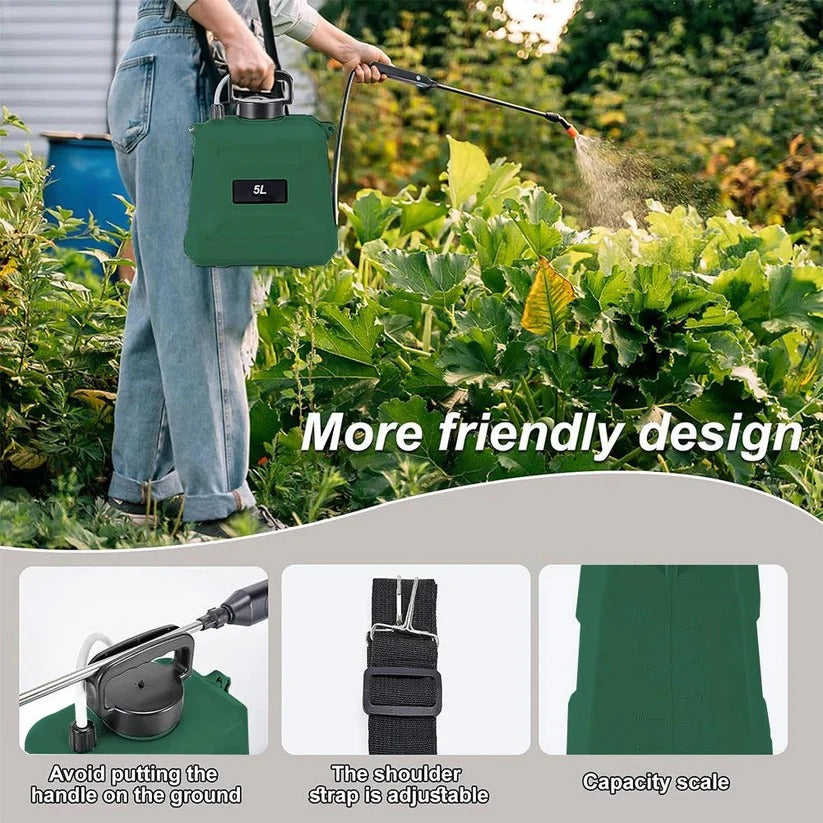 Rechargeable Garden Sprayer | 1.3 Gallon Capacity with Adjustable Nozzles | Effortless Spraying for Your Garden
