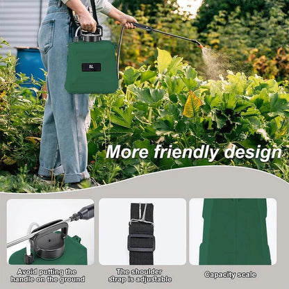 Rechargeable Garden Sprayer | 1.3 Gallon Capacity with Adjustable Nozzles | Effortless Spraying for Your Garden