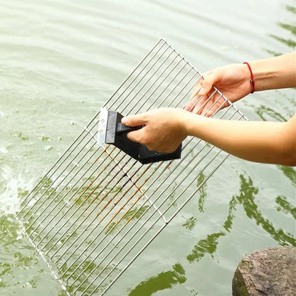 Easy 3 in 1 BBQ Grill Cleaner Brush with Scrubber Head
