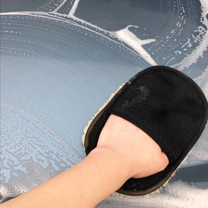 Premium Microfiber Auto Cleaning Towel with Stretchy Wrist Strap