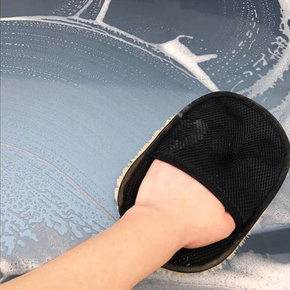 Premium Microfiber Auto Cleaning Towel with Stretchy Wrist Strap