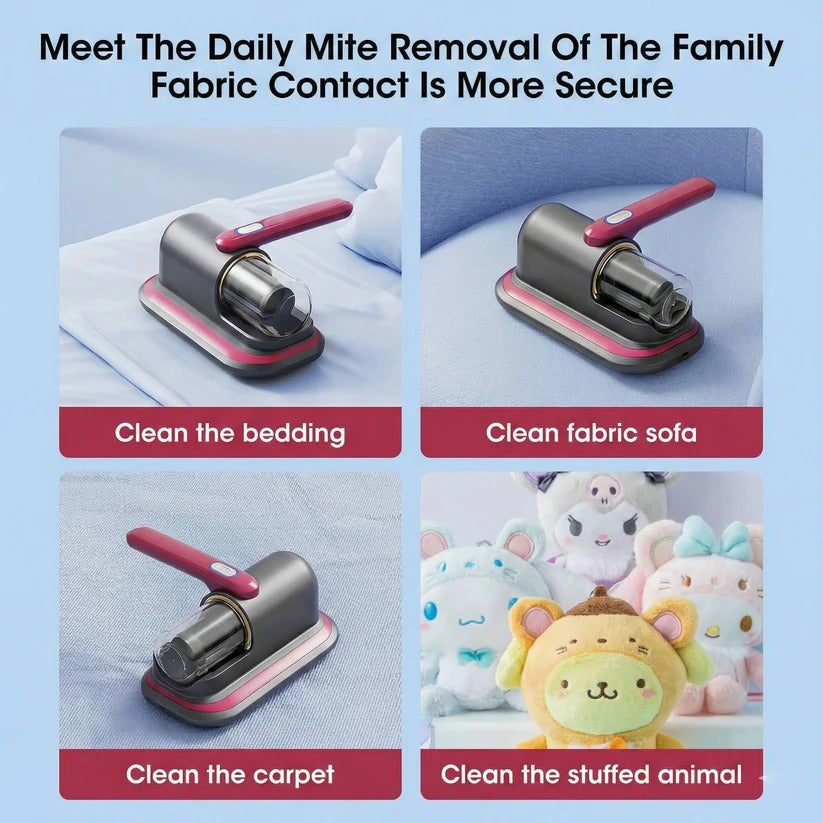 Upholstery Cleaner, Couch Cleaner with UV Light, Mattress Cleaner Handheld Cordless Vacuum for Dust and Allergens