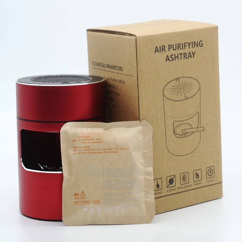 Compact Electronic Smokeless Ashtray with Air Purifier