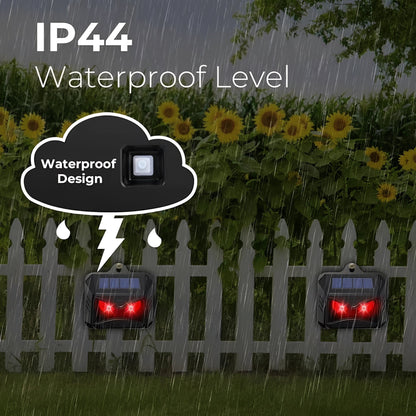 Outdoor Pest Repellent Ultrasonic Solar Device, 2 Pack