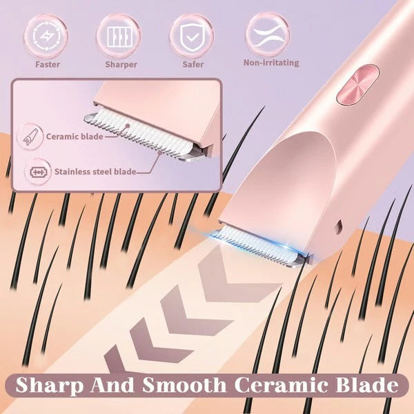 Women's Electric Shaver with Precision Trimmer Attachment