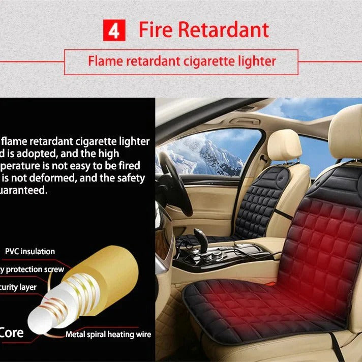 Heated Car Seat Cushion with Thermostatic Control