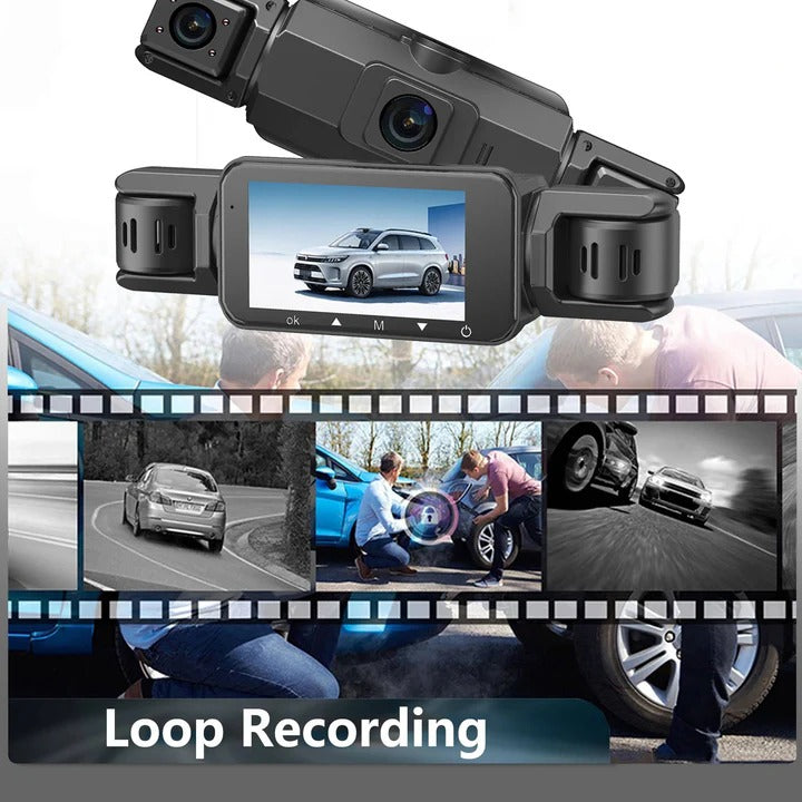 HD Dual Camera Car Dash Cam with Night Vision Wi-Fi