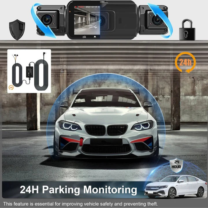 HD Dual Camera Car Dash Cam with Night Vision Wi-Fi