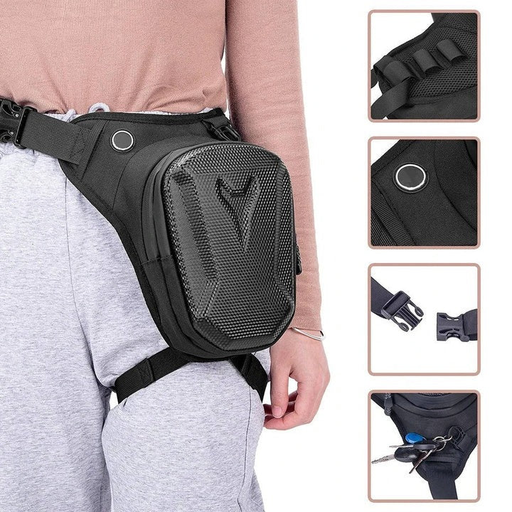 Motorcycle Leg Bag with Adjustable Buckle Strap